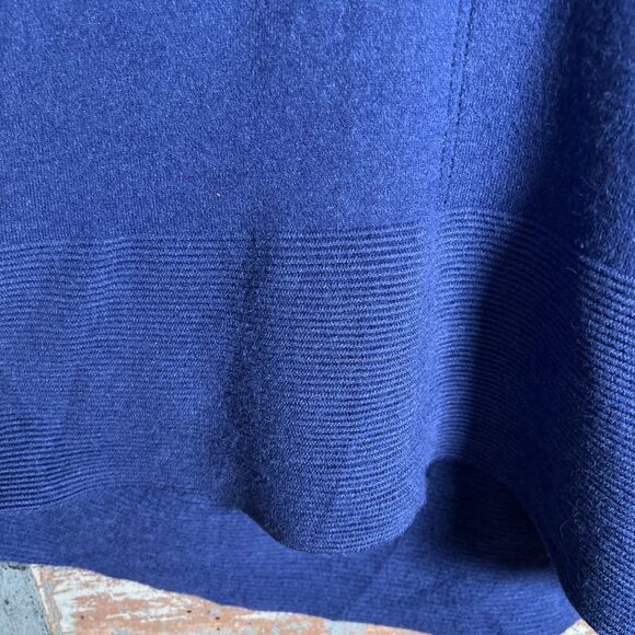 Cyrus Blue Women’s L V-Neck Sweater Soft High Low Wide Ribbed Hem & Cuffs - Picture 5 of 11